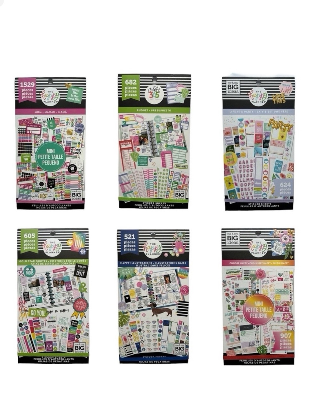 The Happy Planner Sticker Sheets Bundle of 6